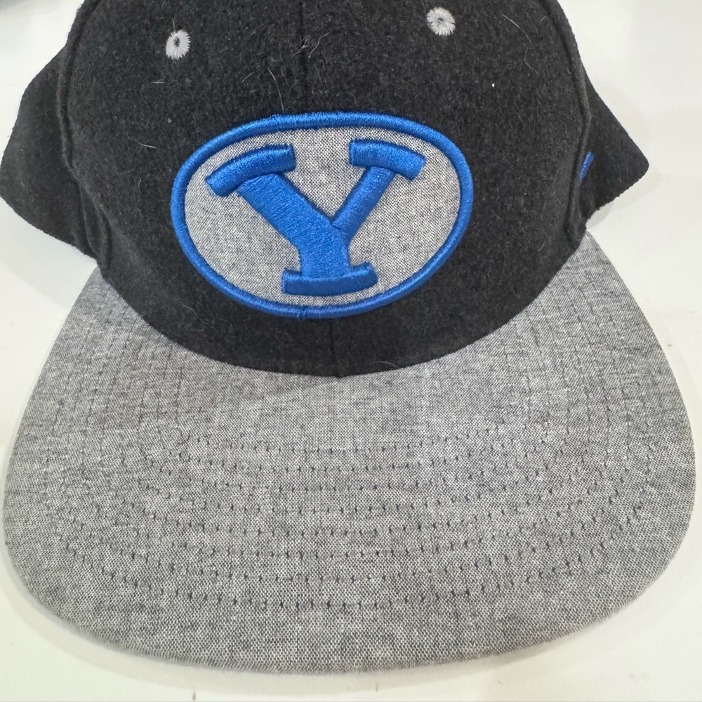 Gray and Black BYU Hat